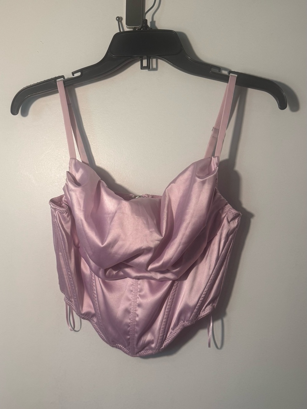 Urban Outfitters Pink Satin Cowl Bustier Top